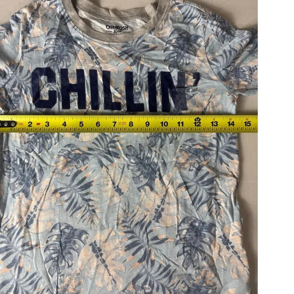 OshKosh B'gosh Boys' Chillin' Tropical Blue Tee Shirt Size 10